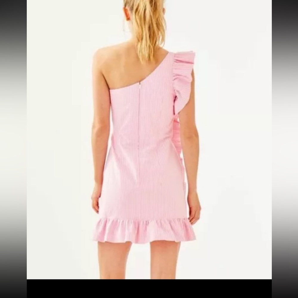 Lilly Pulitzer Pink And White Striped Tiffani Dress Size 00 Org  $228